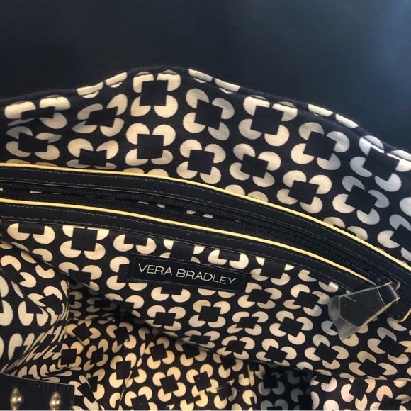 Vera Bradley Buckle Slim Faux Leather Navy Blue Tote - Picture 5 of 8